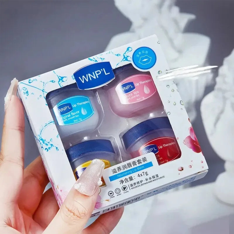 4/6/8pcs Moisturizing Lip Balm Set – Natural Plant-Based Lip Care for Dry, Cracked Lips