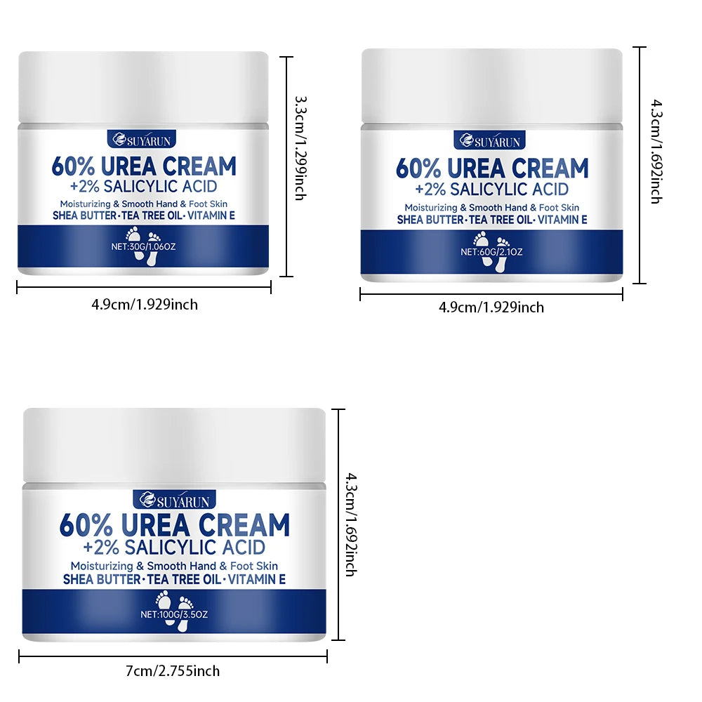 SUYARUN 60% Urea Foot Cream – Cracked Heel, Dry Skin & Callus Care