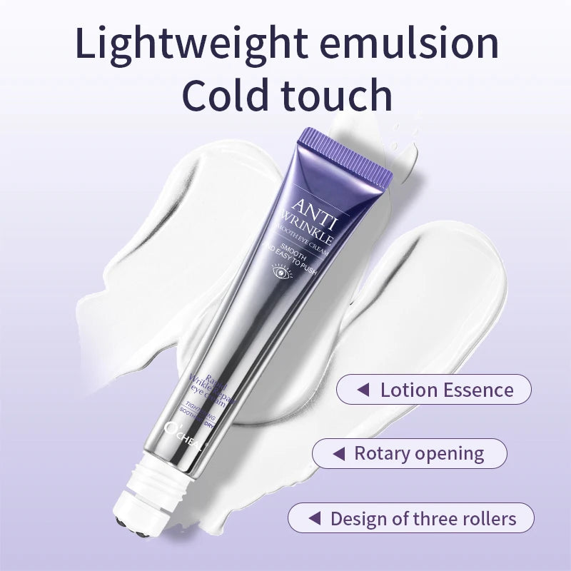 O'CHEAL Anti-Wrinkle Eye Cream Roller – Dark Circle, Eye Bag & Hyaluronic Acid Care
