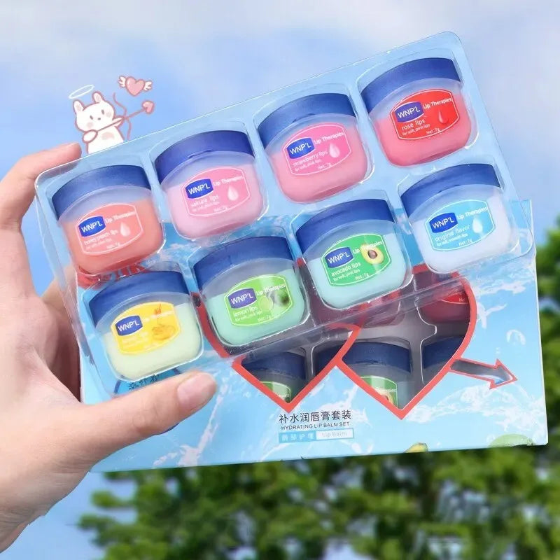 4/6/8pcs Moisturizing Lip Balm Set – Natural Plant-Based Lip Care for Dry, Cracked Lips