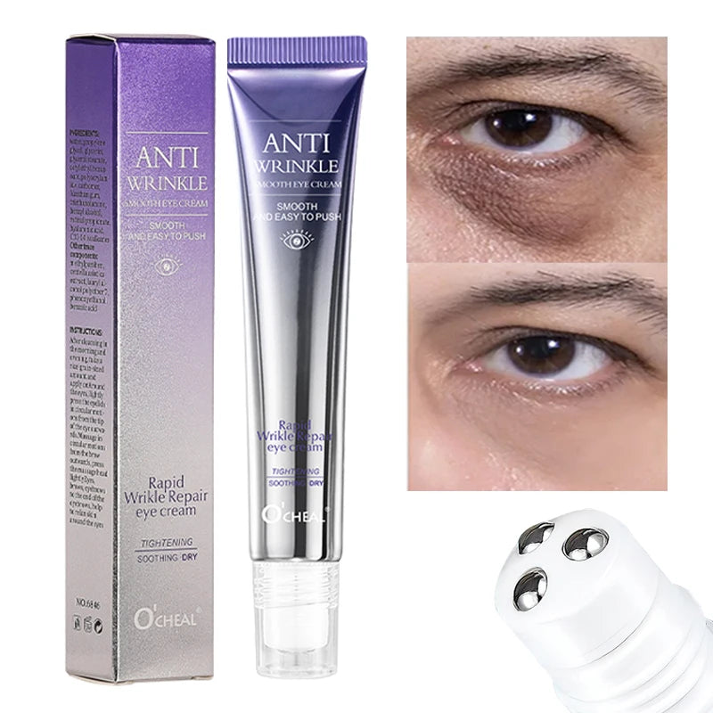 O'CHEAL Anti-Wrinkle Eye Cream Roller – Dark Circle, Eye Bag & Hyaluronic Acid Care
