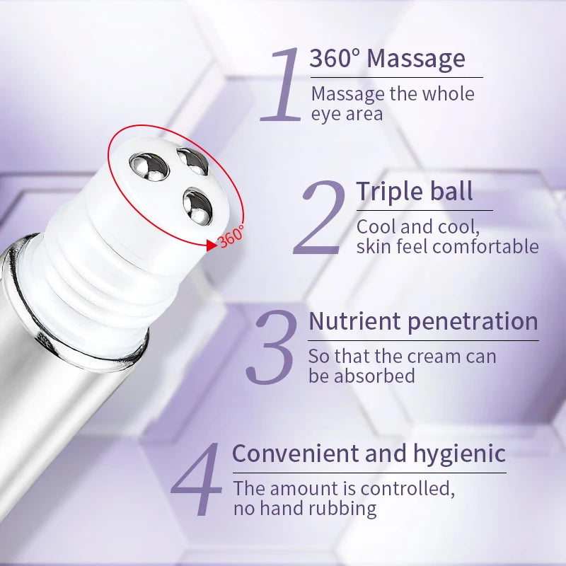 O'CHEAL Anti-Wrinkle Eye Cream Roller – Dark Circle, Eye Bag & Hyaluronic Acid Care